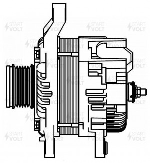 Генератор для а/м Mitsubishi Outlander III (12-)/Lancer X (07-) 2.0i 130A (LG 11 LG1103 START VOLT