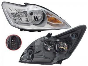Фара FORD FOCUS II 08-11 хром ST-431-1170CR ST4311170CR SAT