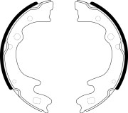 Колодки барабанные KIA BONGO 2.9 2003 - по KIA BONGO 2.7 2003 - по KIA BONGO 2.5 BS25350 SB NAGAMOCHI