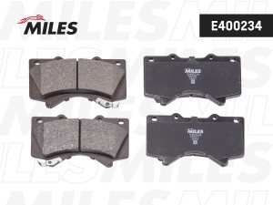 Колодки тормозные передние (без датчика) (Смесь Low-Metallic) (TOYOTA LAND CRUIS E400234 MILES