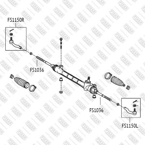 тяга рулевая!\ Toyota Auris/Corolla 08> FS1036 FIXAR