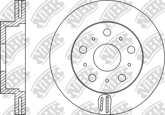 Диск тормозной VOLVO S60,S80,V70 (97-) передний (1шт.) NIBK RN1167 NIBK