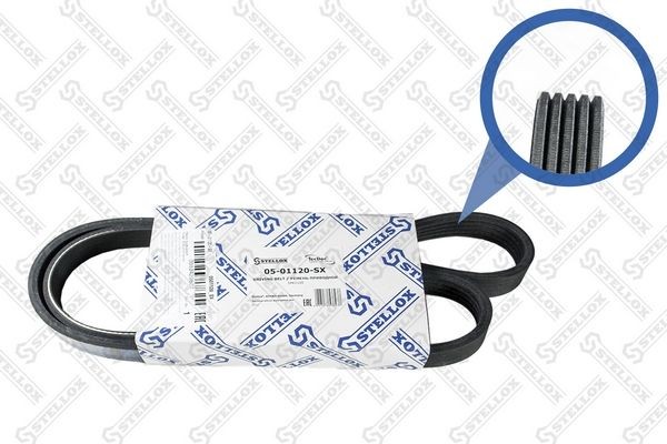 ремень поликлиновой! 5PK1120 \ Audi Q7 4.2 V8 BAR 06> 05-01120-SX STELLOX