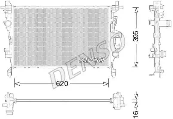 Радиатор двигателя DRM09044 DENSO