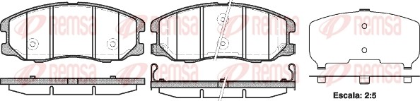 1261 12 [96626070] !колодки дисковые п.\ Opel Antara, Chevrolet Captiva 2.0/2.0C 126112 REMSA