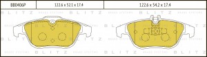 Колодки тормозные дисковые задние MERCEDES W204/S204 07- BB0406P BB0406P BLITZ