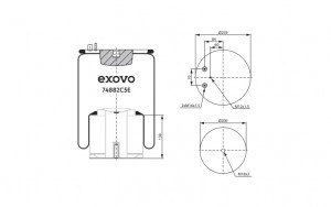 пневмоамортизатор 74882C5E 74882C5E EXOVO