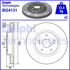 BG4131 диск тормозной передний!\ Suzuki Grand Vitara 1.6/1.9D/2.0 05> BG4131 DELPHI