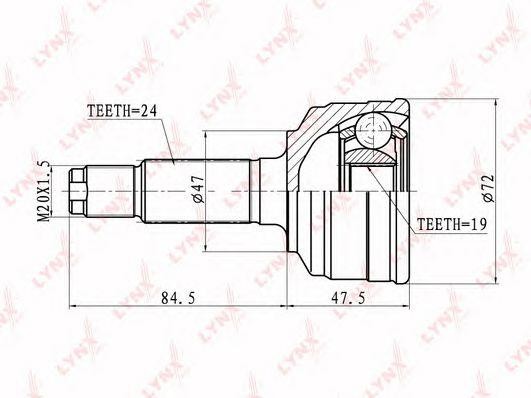 ШРУС наружный подходит для DAIHATSU Max CO-1821 CO-1821 LYNXAUTO