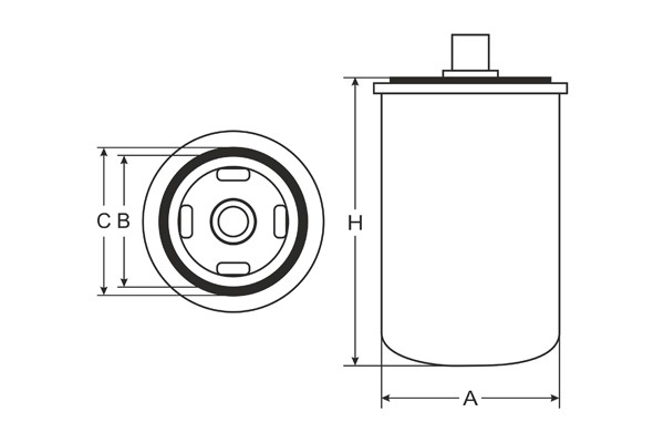Фильтр масляный SM5086 SCT
