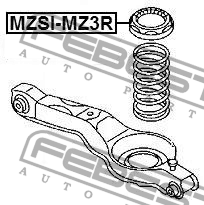 Проставка задн пружины верхняя FORD FOCUS II 2004-2008 MZSI-MZ3R MZSI-MZ3R FEBEST