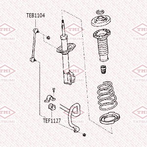 Тяга стабилизатора передняя L/R TOYOTA Camry 06- TEB1104 TEB1104 TATSUMI