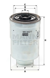 Фильтр топливный WK940/11X WK 940-11 X MANN FILTER