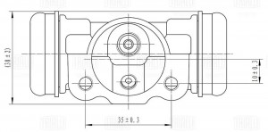 Цилиндр торм. Toyota RAV4 (94-) зад. лев./прав. d=17.5мм (CF 0104) CF0104 TRIALLI