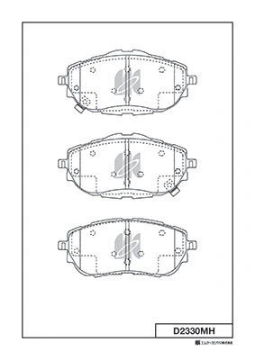Колодки тормозные диск перед TOYOTA AURIS (E18) 12 D2330MH D2330MH MK KASHIYAMA