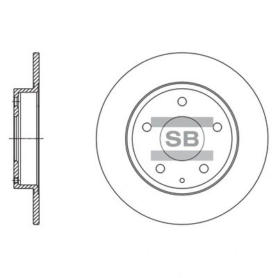 Диск тормозной передний MAZDA 3 (BM) 13- SD4422 SD4422 SANGSIN