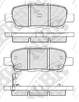 Колодки задние INFINITI FX, NISSAN QASHQAI, MURANO Z50, Z51 PN2466 PN2466 NIBK