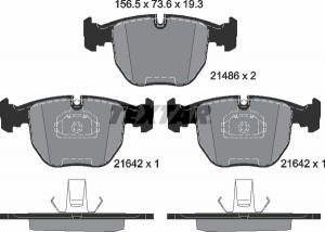 Колодки тормозные BMW 5 (E39),7 (E38),X5 (E53) передние (4шт.) TEXTAR 2148602 TEXTAR
