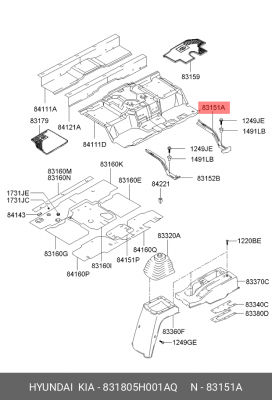 Накладка порога HYUNDAI HD65,72,78 левая OE 831805H001AQ HYUNDAI KIA