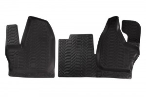 Коврики салона для а/м ГАЗель NEXT полимерный черный "AIRLINE" (пердний ряд, выс ACM-PS-75 AIRLINE