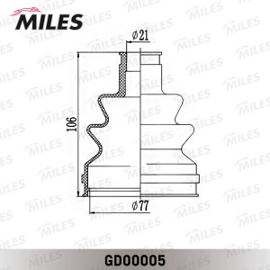 Пыльник ШРУСа наружный DAEWOO NEXIA/ESPERO/LANOS/LEGANZA GD00005 GD00005 MILES