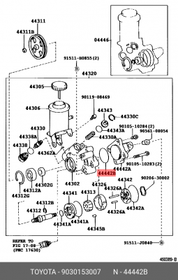Кольцо уплотнительное насоса гидроусилителя 90301-53007 90301-53007 TOYOTA