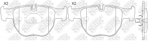 Колодки тормозные LAND ROVER Range Rover (02-) передние (4шт.) NIBK PN0334 NIBK