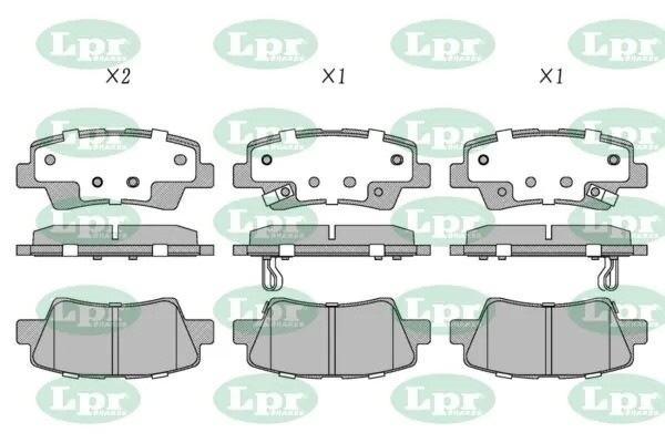 Колодки тормозные дисковые 05P1710 05P1710 LPR