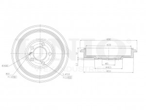 Барабан тормозной задний BRD-10005 UNIO