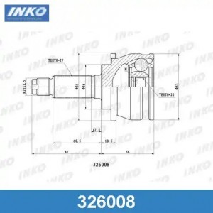 ШРУС внешний 326008 326008 INKO