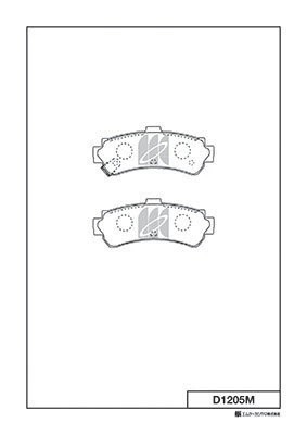 Колодки торм. дисковые задн. NISSAN ALMERA (N15) 1.4,1.6 2.0D 95- (WITH ABS) D12 D1205M MK KASHIYAMA