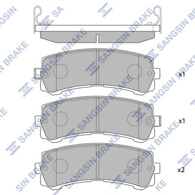 Колодки задние NISSAN PATROL 00-10 SP4157 SP4157 SANGSIN