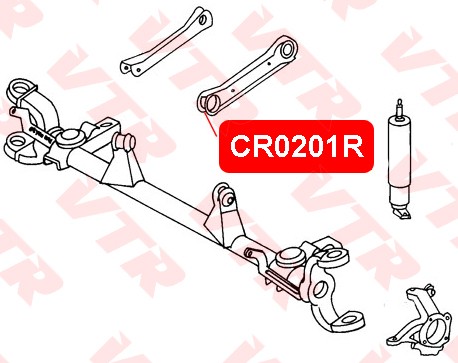 CR0201R САЙЛЕНТБЛОК НИЖНЕГО РЫЧАГА ПЕРЕДНЕЙ ПОДВЕСКИ CR0201R VTR