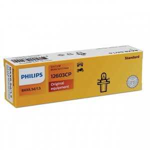 Лампа 12V 1.2W BAX8.5d голубой патрон PHILIPS 12603CP PHILIPS