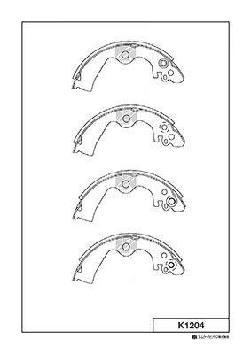Колодки тормозные барабанные Nissan Micra, March K11 92-02 K1204 K1204 MK KASHIYAMA