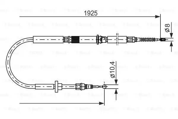 Трос стояночного тормоза AUDI A6 (97-04) левый/правый (1925мм) BOSCH 1 987 477 959 BOSCH