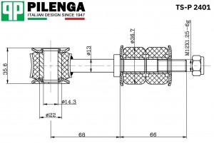 Стойка стабилизатора BOXER II, DUCATO Q11, Q15, JUMPER II TS-P2401 TSP2401 PILENGA