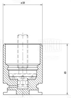 Поршень суппорта Ford Mondeo III (00-) зад. d=38мм (RCF 105068) RCF105068 TRIALLI