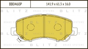 Колодки тормозные дисковые передние MAZDA CX-5 11- BB0460P BB0460P BLITZ