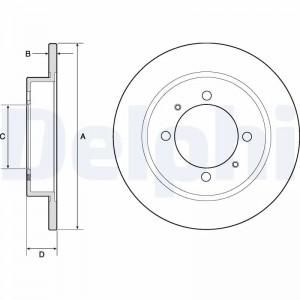 BG3203 диск тормозной задний!\ Mitsubishi Carisma,Volvo S40/V40 1.6-1.9D 95> BG3203 DELPHI