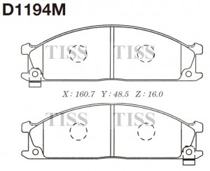 Колодки тормозные дисковые пер. Nissan Vanette, Serena W30 93-99 D1194M D1194M MK KASHIYAMA