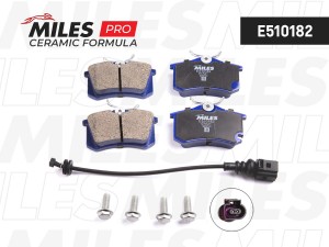 Колодки тормозные задние (с датчиком) (Смесь CERAMIC серия PRO) SEAT IBIZA 02-/S E510182 MILES