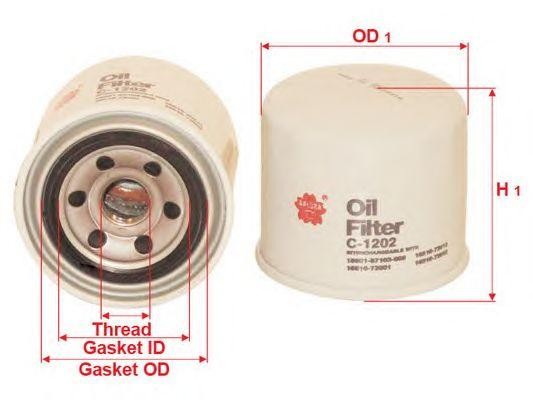 Фильтр масляный ATLAS COPCO ХAS97DD (дв.DEUTZ D2011L03) SAKURA C1202 SAKURA