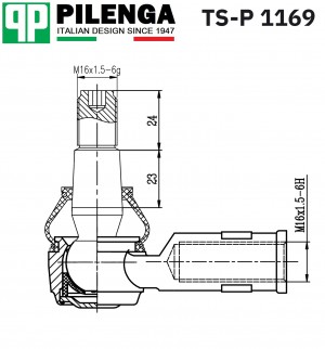Наконечник рулевой SPRINTER 903, 904, LT46 TS-P1169 TSP1169 PILENGA