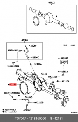 ПРОКЛАДКА 42181-60060 42181-60060 TOYOTA