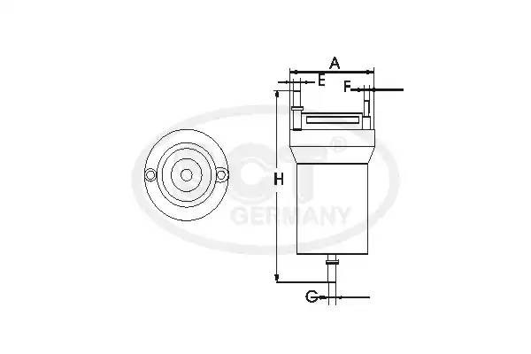Фильтр топливный ST326 SCT