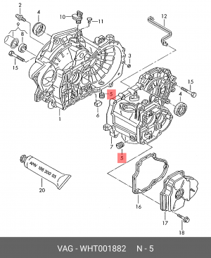 ПРОБКА СЛИВНАЯ_SCHRAUBE WHT001882 WHT 001 882 VAG
