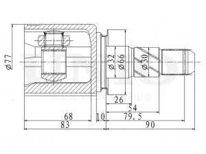 ШРУС внутренний правый CVJ-30178 UNIO