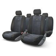 Авточехлы универсальные полиэстер/велюр (AIRBAG) черные (9 предм.) AUTOPROFI TT902VBKBK AUTOPROFI