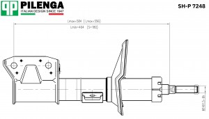 Амортизатор передний левый, правый RENAULT DUSTER SH-P7248 SHP7248 PILENGA